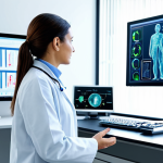 AI in Healthcare**

"A bright, modern hospital room. A doctor in a professional white coat, fully clothed, is consulting a holographic display of a patient's medical scan generated by AI. The room is clean and sterile, showcasing advanced technology. Background elements include medical equipment and charts. Safe for work, appropriate content, professional, perfect anatomy, correct proportions, natural pose, high quality."

**
