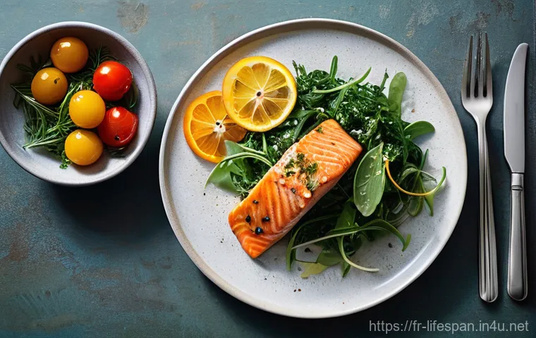 항노화 식품 - **Prompt:** A vibrant, beautifully lit kitchen counter scene featuring an inviting breakfast or snac...
